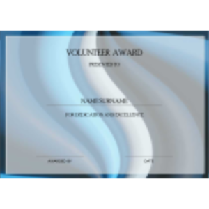 Volunteer Award Certificate thumb